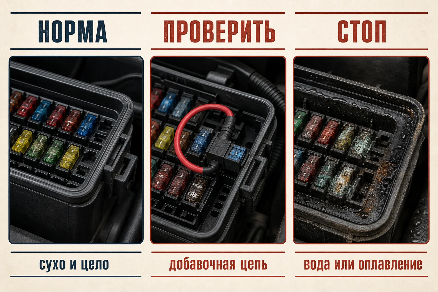 Как оценить блок предохранителей перед покупкой: норма, повод проверить и стоп-сигналы
