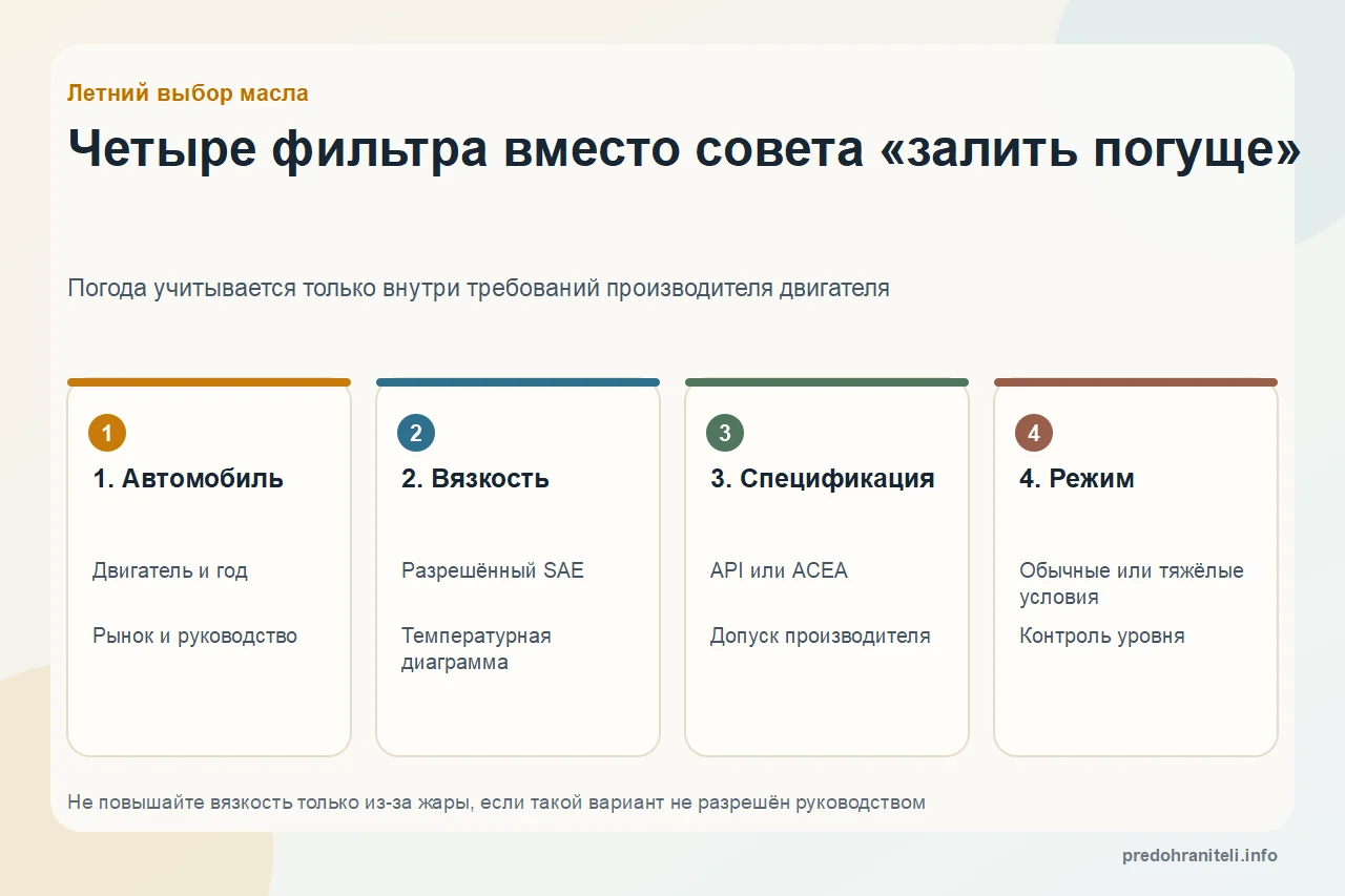 Какое масло заливать летом: выбор без мифов о густоте