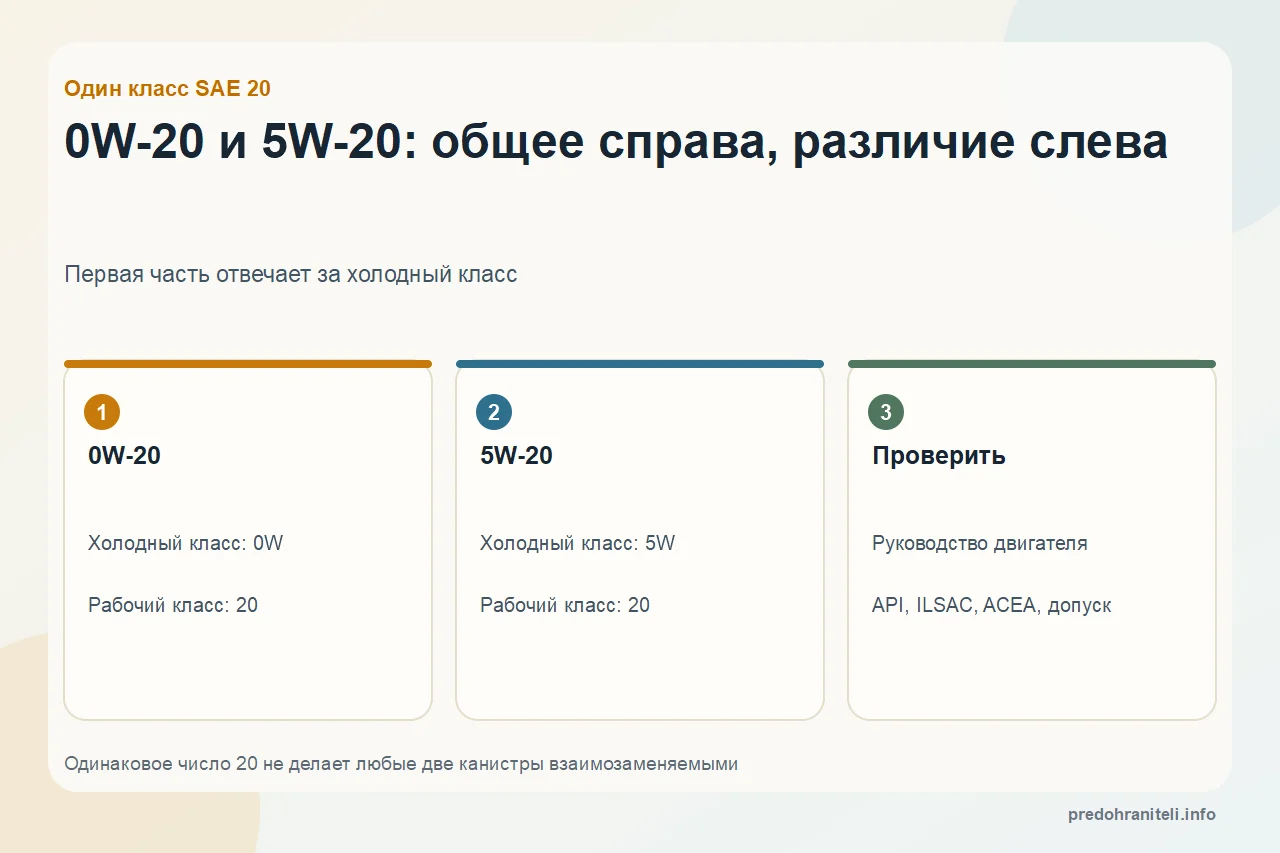 0W-20 или 5W-20: чем отличаются масла одного класса SAE 20