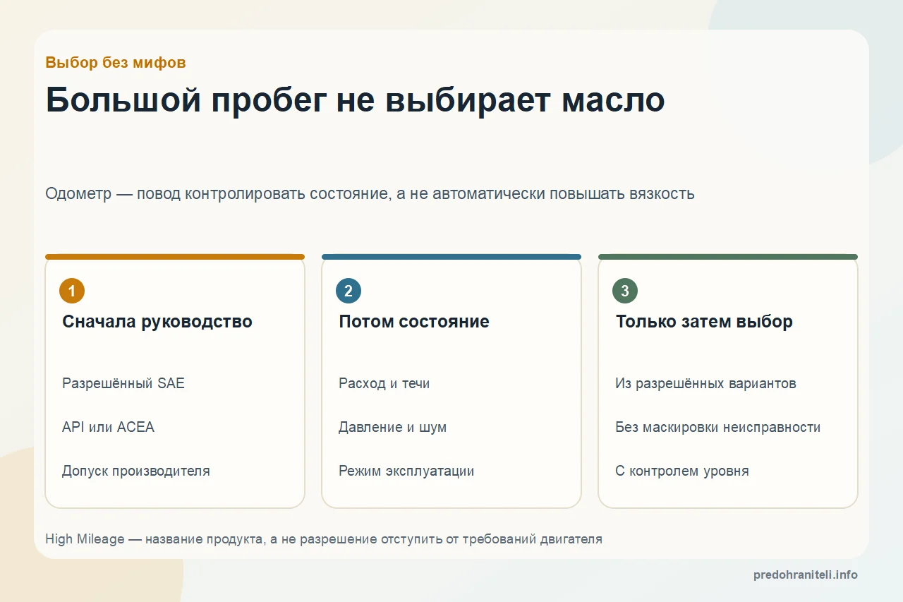 Масло для двигателя с большим пробегом: нужна ли повышенная вязкость
