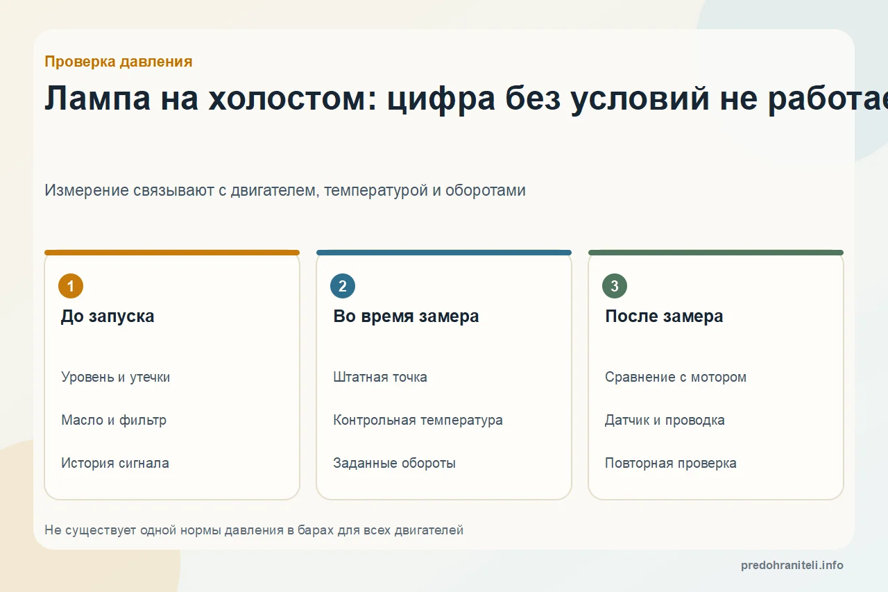 Давление масла на холостых: почему загорается лампа и как проверяют