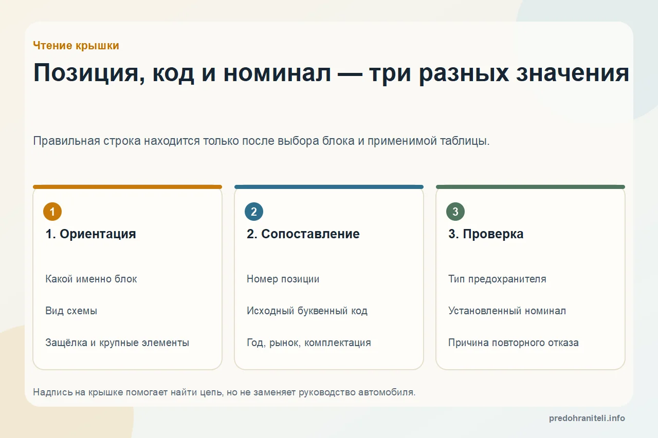 Обозначения в блоке предохранителей: как читать крышку и таблицу