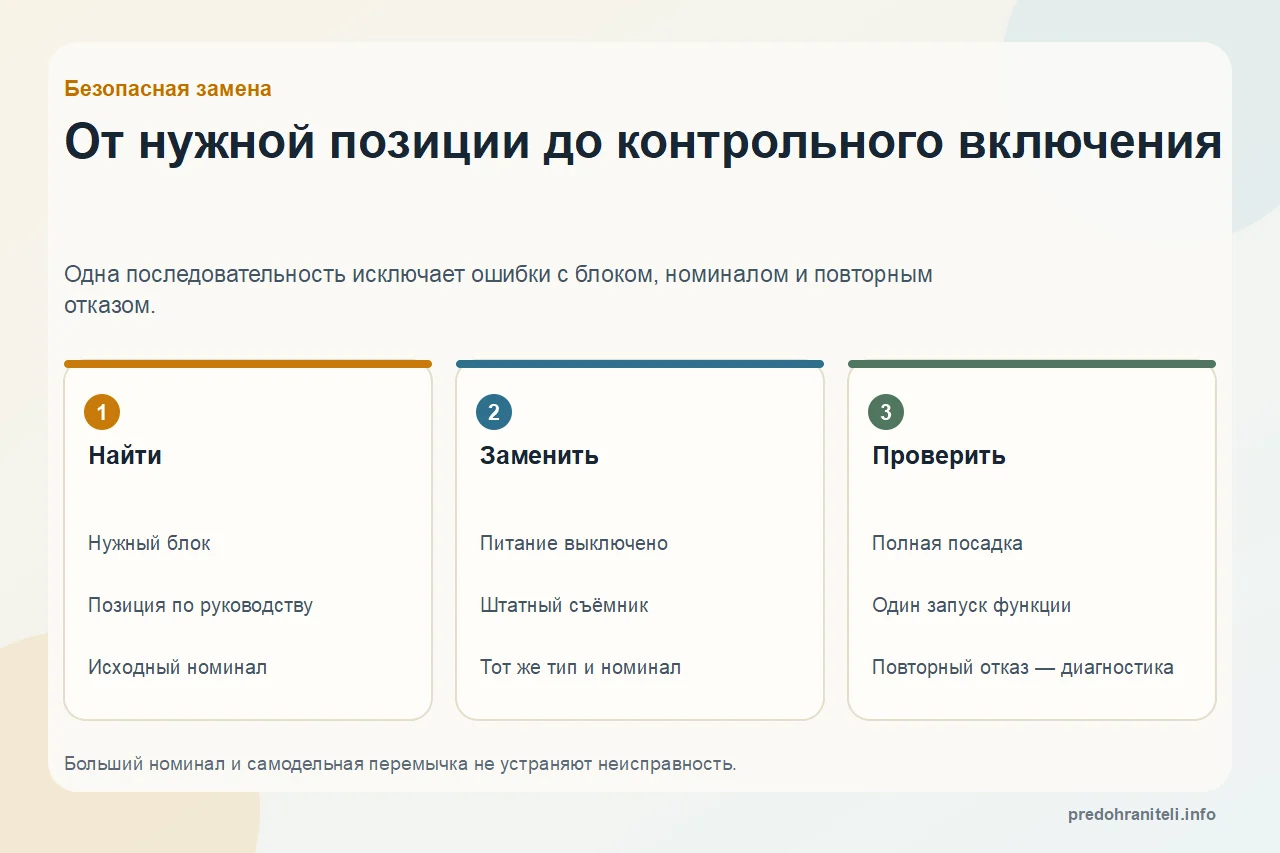 Как заменить предохранитель в машине безопасно