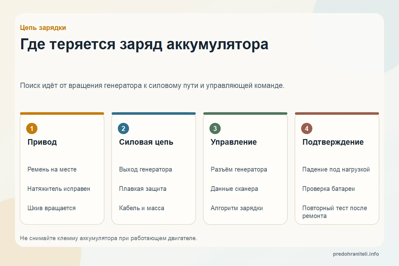 Генератор не заряжает аккумулятор: причины и порядок проверки