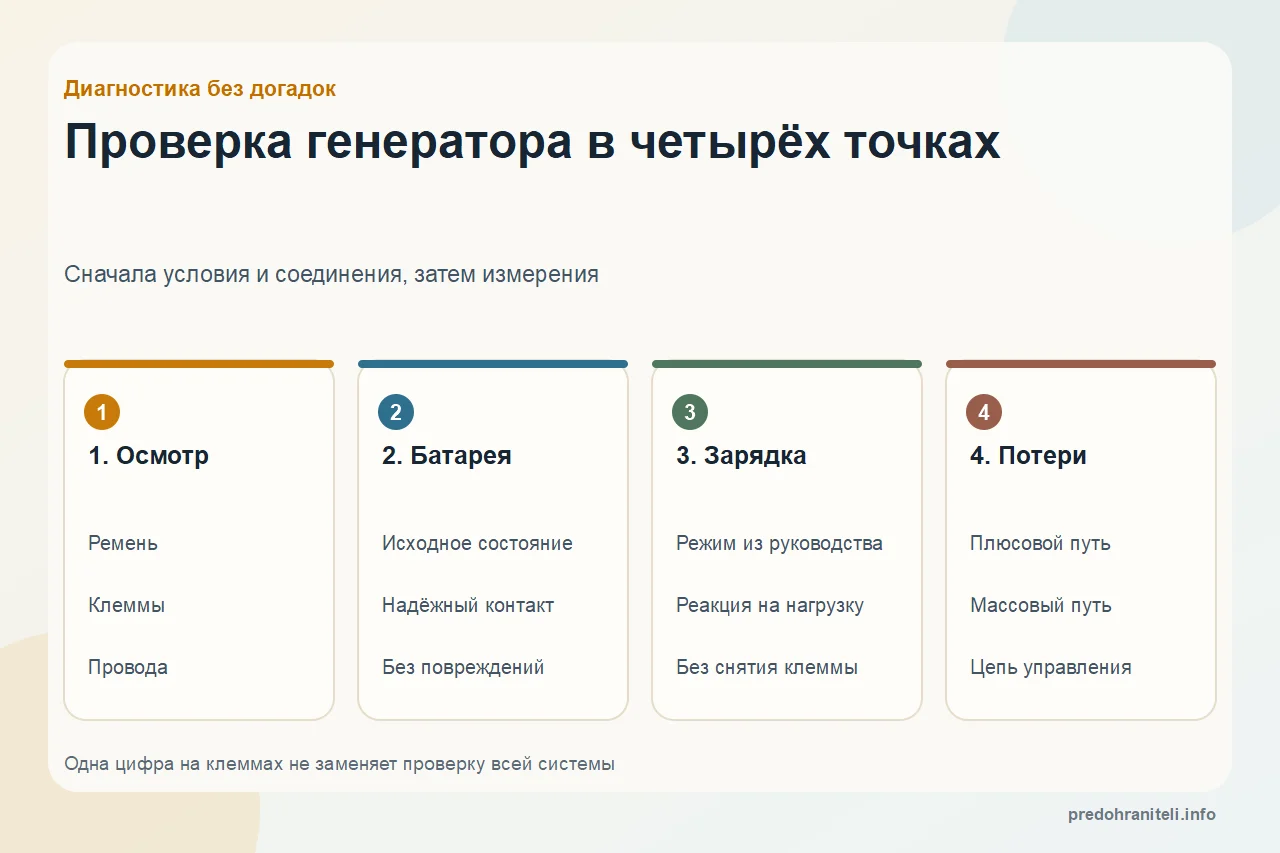 Как проверить генератор автомобиля мультиметром