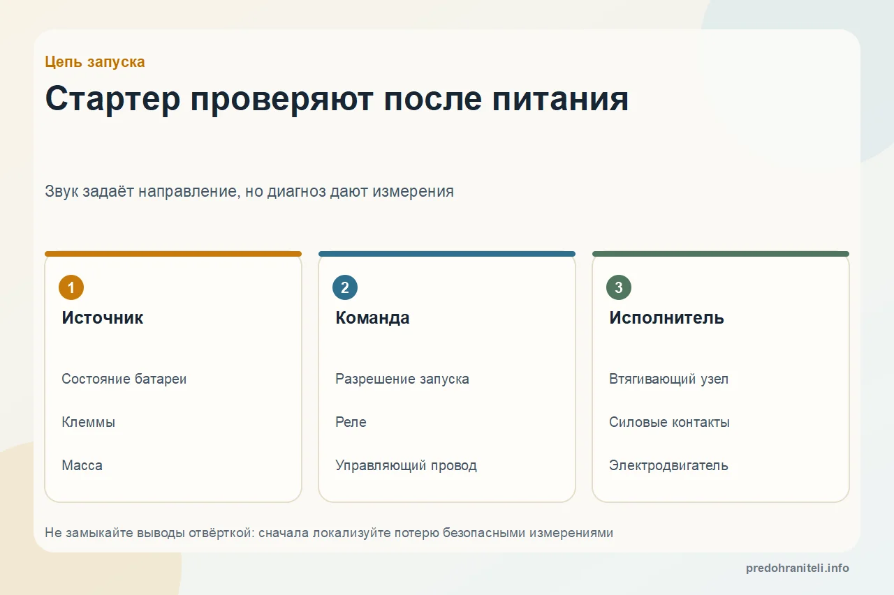 Как проверить стартер: аккумулятор, реле, проводка и сам узел