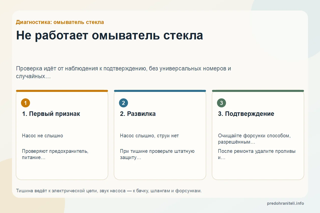 Не работает омыватель стекла