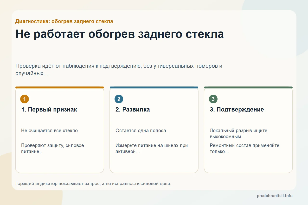 Не работает обогрев заднего стекла