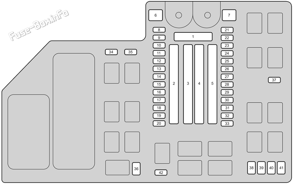 Under-hood fuse box #1 diagram: Acura MDX (2022-2026)