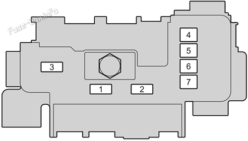 Under-hood fuse box #2 diagram: Acura MDX (2022-2026)