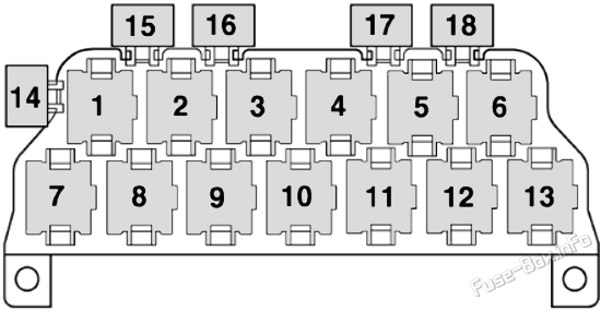 13-контактная панель реле: Audi A4 / S4 (1998, 1999, 2000, 2001)
