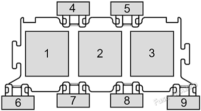 3-контактная панель реле: Audi A4 / S4 (1998, 1999, 2000, 2001)