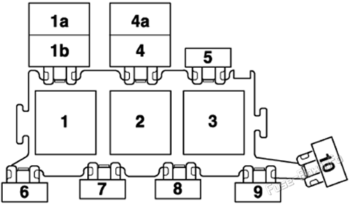 3-контактная панель реле (вариант 2): Audi A6 (1997, 1998, 1999, 2000, 2001, 2002, 2003, 2004)