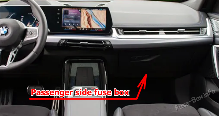 Расположение предохранителей в салоне (справа): BMW X1 (U11; 2023-2025)