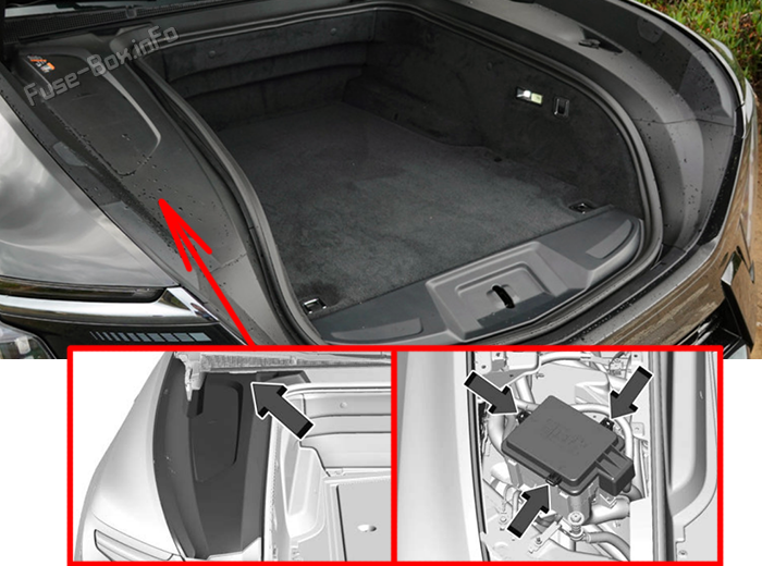 Location of the fuses in the front compartment: Cadillac Escalade IQ (2025-2026)