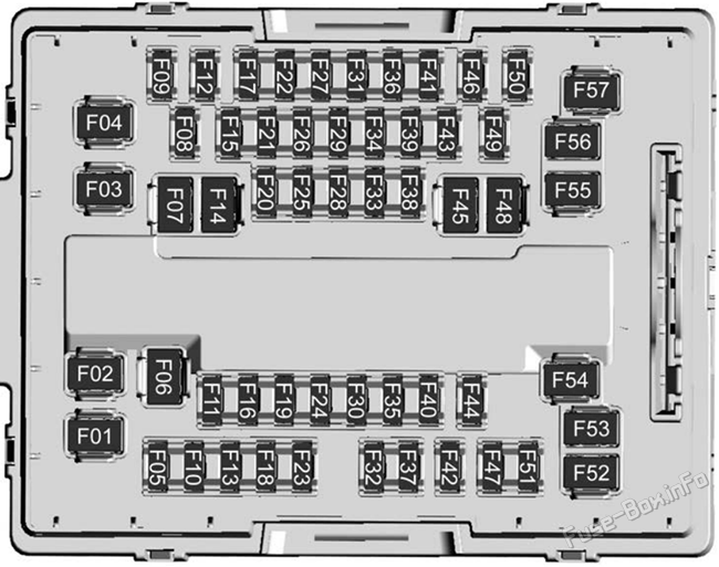 Trunk fuse box diagram: Cadillac Escalade IQ (2025-2026)