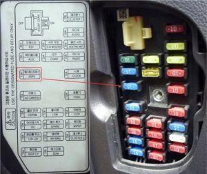 Расположение блоков предохранителей и реле Chevrolet Epica (V250), 2006-2013 - схема 3