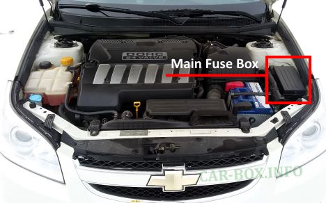 Расположение блоков предохранителей и реле Chevrolet Epica (V250), 2006-2013 - схема 4