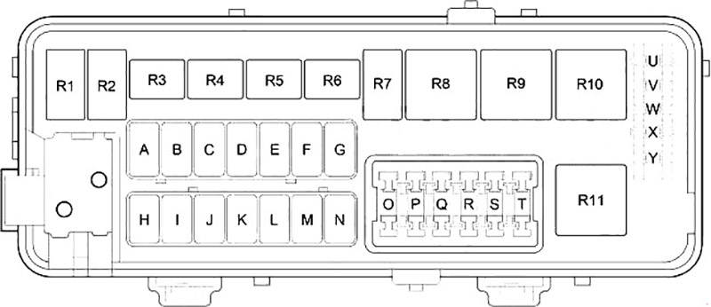 Расположение блоков предохранителей и реле Chrysler LHS, Concorde и 300M 1998-2004 - схема 4