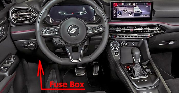 Расположение предохранителей в салоне: Dodge Hornet (2023-2024)