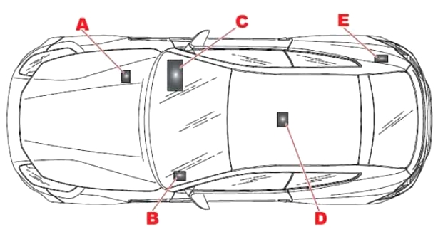 Расположение блоков предохранителей и реле Ferrari FF 2011-2016 - схема 1