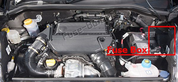 Расположение блоков предохранителей и реле Fiat Qubo и Fiorino 2008-2018 - схема 1