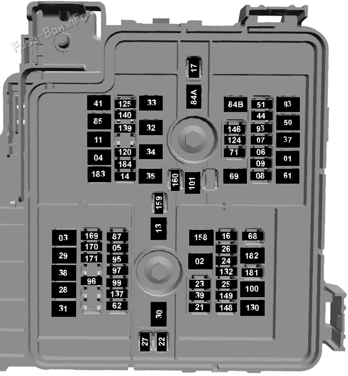 Under-hood fuse box diagram: Ford Mustang (2024)