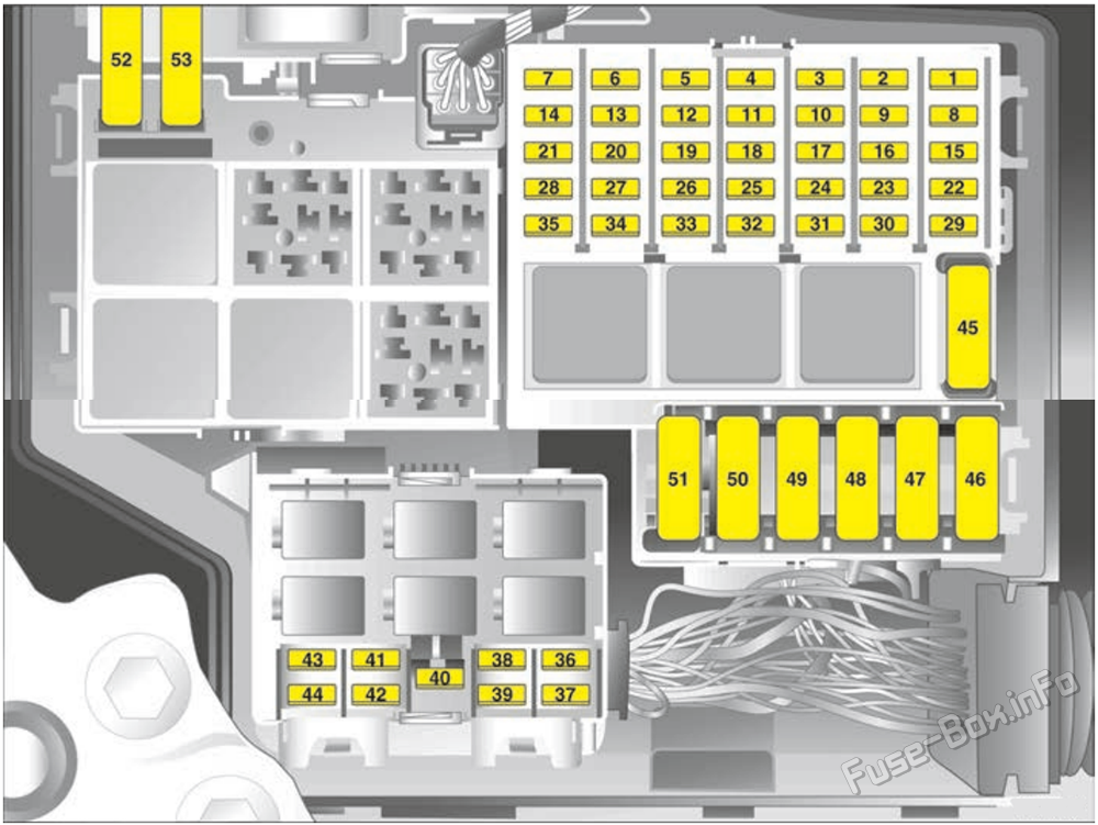 Under-hood fuse box diagram: Holden Barina (XC; 2001-2005)