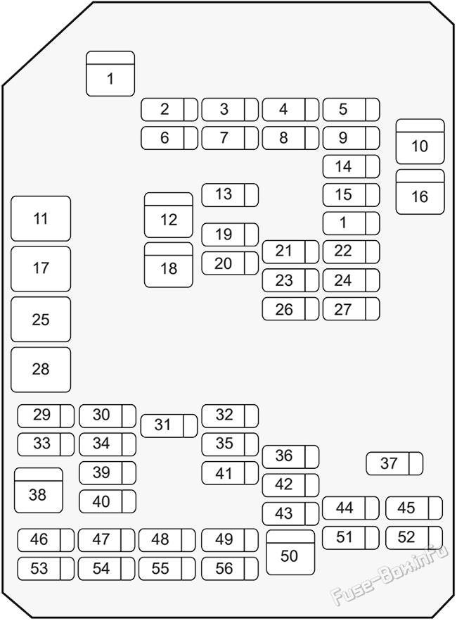 Interior fuse box diagram: Holden Captiva 7 (2011-2018)