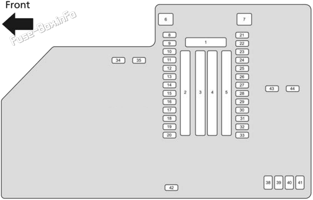 Under-hood fuse box diagram: Honda Civic Hybrid (2025-2026)