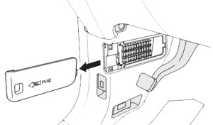 Расположение блоков предохранителей и реле Honda Odyssey (2005-2010) - схема 4