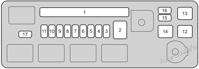 Under-hood fuse box #2 diagram: Honda Ridgeline (2020-2026)