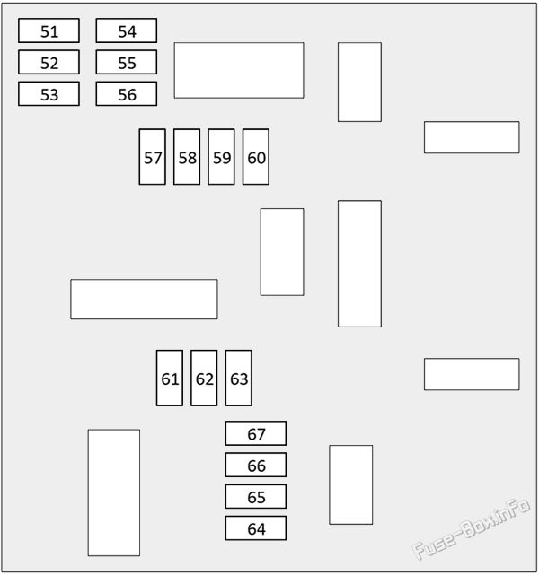 Under-hood fuse box #1 diagram: Infiniti QX50 (J55; 2019-2022)