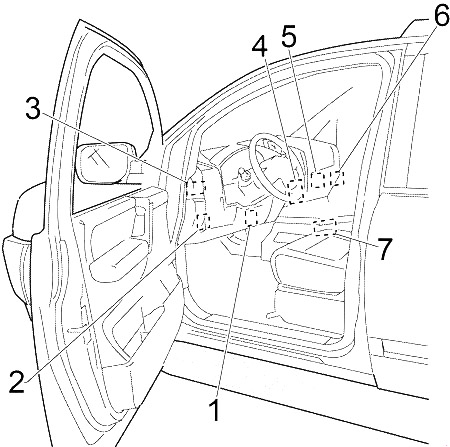Расположение блоков предохранителей и реле Infiniti QX56 2004-2010 - схема 1