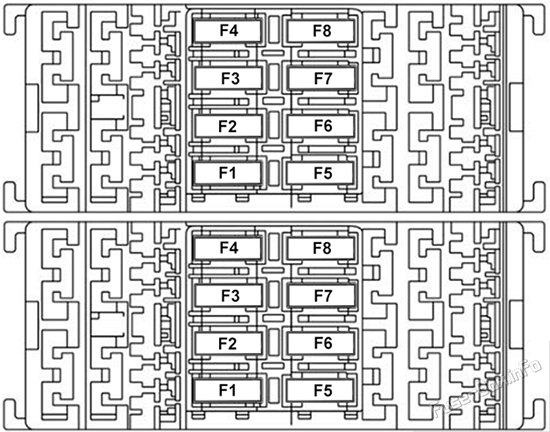 Trunk fuse box diagram: Jeep Compass (2022-2026)