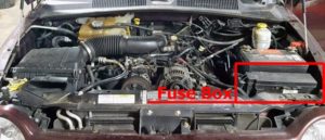 Расположение блоков предохранителей и реле Jeep Liberty и Cherokee KJ; 2002-2007 - схема 2
