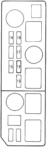 Расположение блоков предохранителей и реле Lexus ES 250 VZV21 1989-1991 - схема 3