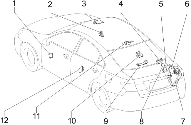Расположение блоков предохранителей и реле Lexus ES 350 XV40 2006-2012 - схема 2