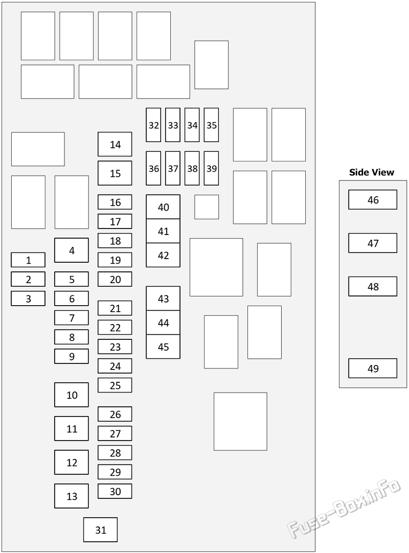 Under-hood fuse box #1 diagram: Lexus ES250 / ES350 (2019-2024)