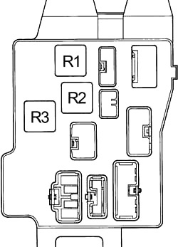 Расположение блоков предохранителей и реле Lexus GS 300 S140 1991-1997 - схема 4