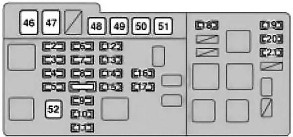 Расположение блоков предохранителей и реле Lexus RX 300 XU10 1999-2003 - схема 7