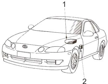 Расположение блоков предохранителей и реле Lexus SC 300, SC 400 Z30 1991-2000 - схема 1