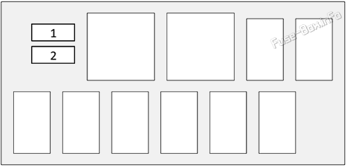 Under-hood fuse box #2 diagram: Lexus UX200 / UX250h / UX300h (2019-2025)