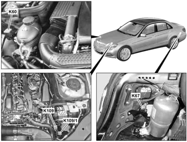 Расположение блоков предохранителей и реле Mercedes-Benz E-Class W212 2009-2016 - схема 15