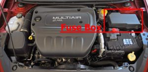 Расположение блоков предохранителей и реле Предохранители и реле Dodge Dart (PF; 2013-2016) - схема 3