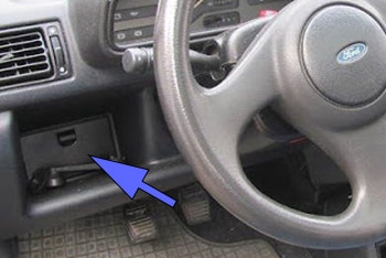 Расположение блоков предохранителей и реле Предохранители и реле Ford Fiesta Mk3 (1989-1997) - схема 1