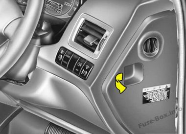 Расположение блоков предохранителей и реле Предохранители и реле Hyundai Tucson (JM; 2004-2009) - схема 1