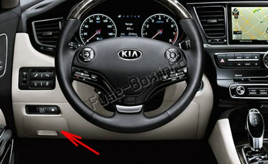 Расположение блоков предохранителей и реле Предохранители и реле KIA K900 (2013-2018) - схема 1