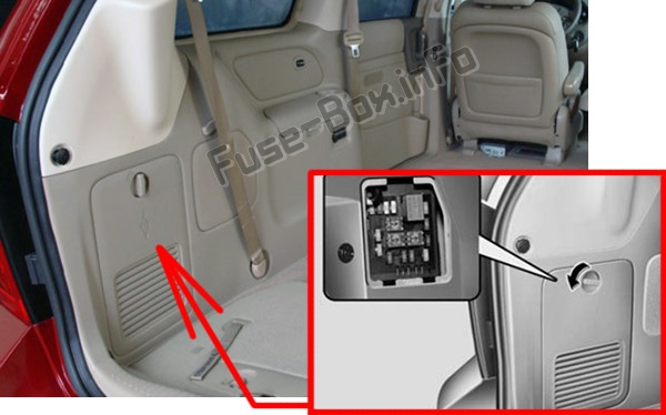 Расположение блоков предохранителей и реле Предохранители и реле KIA Sedona (2006-2014) - схема 3