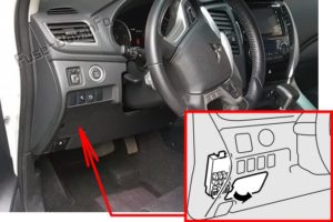 Расположение блоков предохранителей и реле Предохранители и реле Mitsubishi Pajero Sport (2015-2019) - схема 1